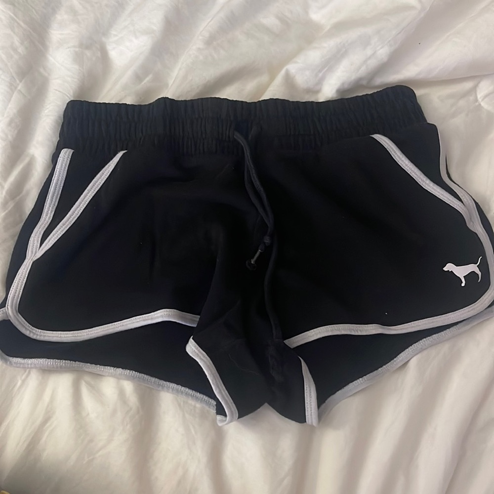 black comfy shorts from PINK